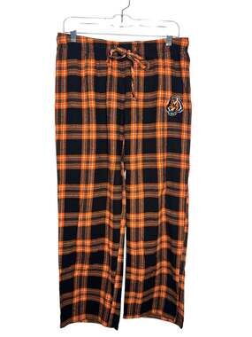 NFL / orange black Cincinnati Bengals flannel lounge pajama pants / M